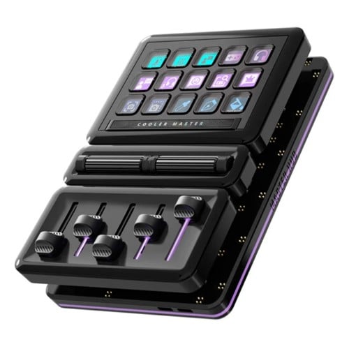 Stream Deck Cooler Master MasterHUB, RGB, Módulo de Áudio, Teclado e Navegação, Preto, MHSK13AA00