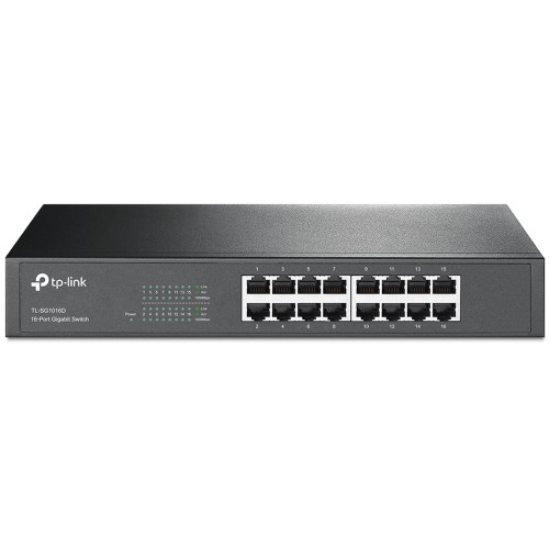 Switch 16 Portas TP-Link Gigabit 10/100/1000 Mbps Rack/Desk, TLSG1016D
