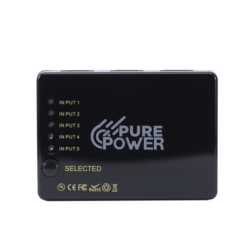 Switcher HDMI, 5 Em 1, 4K, Pure Power, PP-SWT-002