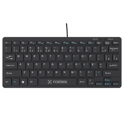 Teclado Fortrek Mini Office K13 USB ABNT2 Preto | Terabyte