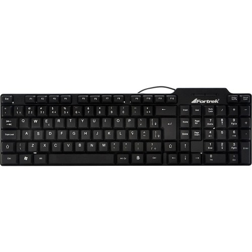 Teclado Fortrek Standard SKL-106, ABNT2, Preto