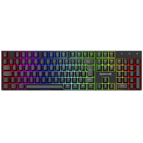 Teclado Gamer Magnético Redragon Dharma, RGB, Full Size, Hall Effect, Rapid Trigger, ABNT2, Preto, K556RGB-M