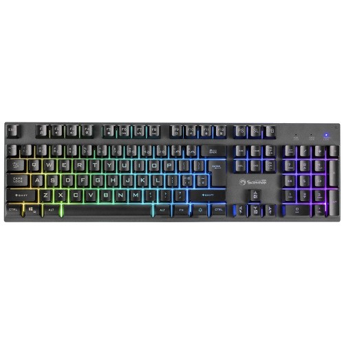 Teclado Gamer Marvo K604, RGB, Membrana, ANSI, Black