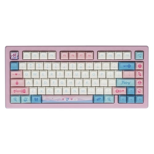 Teclado Gamer Mecânico Akko ACR Pro 75 Sylph Potion DSA, ANSI, Switch Akko Cream Yellow Pro, Pink