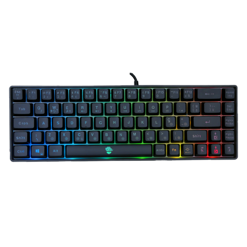 Teclado Gamer Ninja Black Noir, RGB, Switch Membrana, ABNT2, Black, TC-GN-BKNR