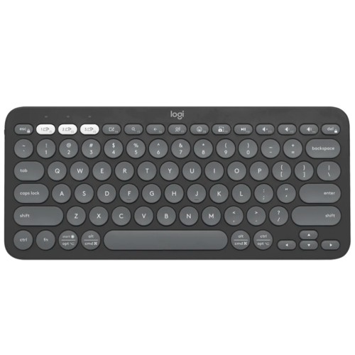 Teclado Logitech Pebble Keys 2 K380s, Sem Fio, ANSI, Grafite, 920-011789