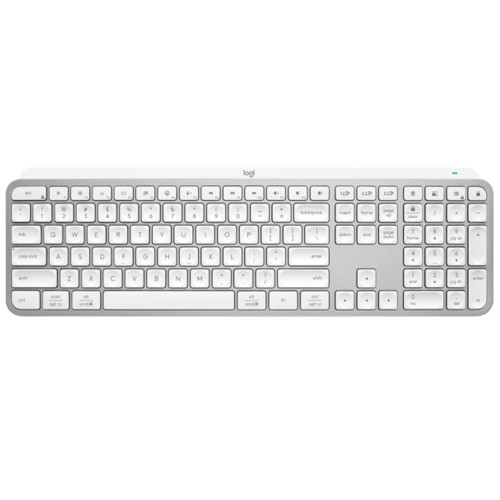 Teclado Logitech Signature MX Keys S, Sem Fio, ANSI, Cinza Claro, 920-011564