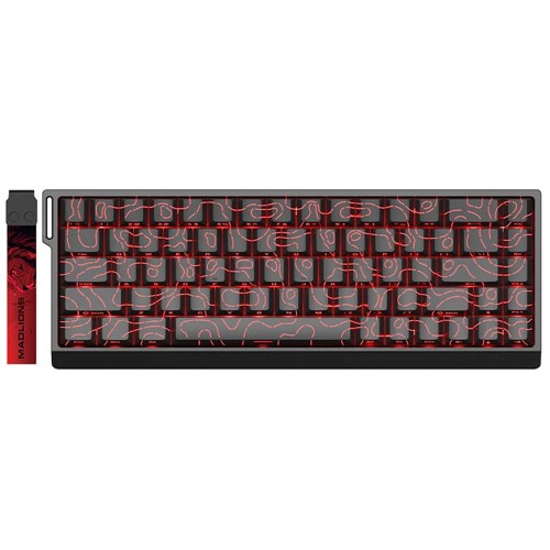 Teclado Magnético Gamer Madlions MAD68 PRO, RGB, Switch Gateron Jade Custom, ANSI, Preto