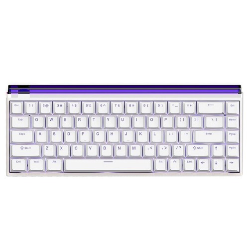 Teclado Magnético Gamer Madlions NANO68, RGB, Switch Magnetic Silver, ANSI, Branco/Roxo