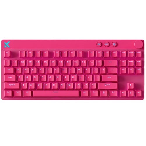 Teclado Magnético Gamer MCHOSE Mix 87 Rose Red, RGB, Hall Effect, Apollo Magnetic Switch, ANSI, Rosa, MC-Mix87-5