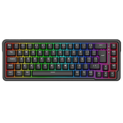 Teclado Magnético Gamer Redragon Nova, RGB, Switch Redragon UltraMag, ABNT2, Preto, K709RGB-M