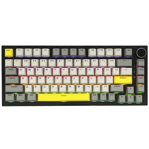 Teclado Mecânico Gamer Ajazz AK820, RGB, USB, 75%, ANSI, Ajazz