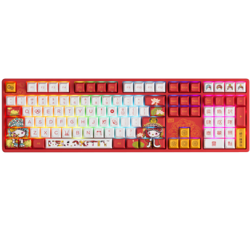 Teclado Mecânico Gamer Akko Hello Kitty Peking Opera 5108S, RGB