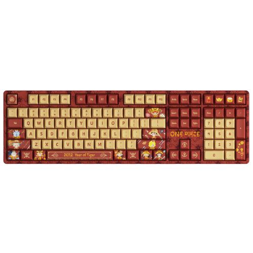 Teclado Mecânico Gamer Akko One Piece Edition Ano do Tigre 5108S, RGB, Switch Akko Jelly Pink, ANSI