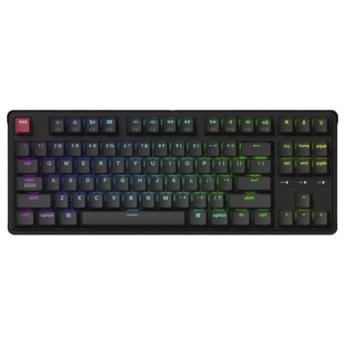 Teclado Mecânico Gamer Keychron C3 Pro 8k QMK, RGB, ANSI, Switch Super Banana, Preto, C3PX-H4