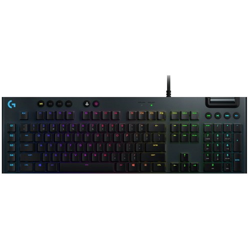 Teclado Mecânico Gamer Logitech G815 Lightsync, RGB, USB, Switch GX Brown Tactile, Low Profile, Preto, 920-008984
