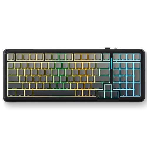 Teclado Mecânico Gamer MCHOSE K99, Wireless, Bluetooth, RGB, Switch Ice Creamsicle, ANSI, Layout 98%, Preto, MC-K99-20