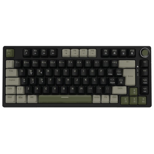 Teclado Mecânico PCYES Arkeum Cammo Edition Switch Blue 75% ABNT2