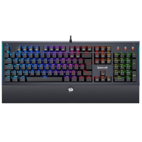 Teclado Mecânico Gamer Redragon Dark Aryaman V2, RGB, Switch Blue, ABNT2, Preto, K569RGB (PT-BLUE) V2