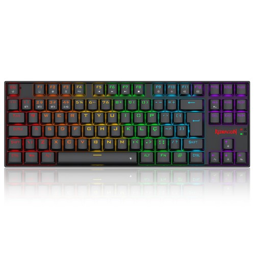 Teclado Mecânico Gamer Redragon Kumara Elite, Rainbow, Wireless/Bluetooth, Switch Brown, ABNT2, Preto, K552-KRS PT-BROWN