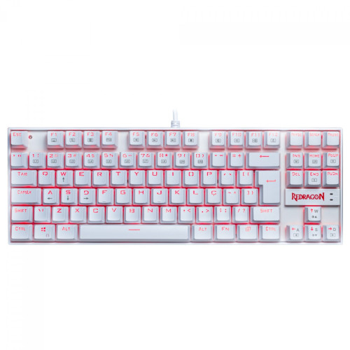 Teclado Mecânico Gamer Redragon Kumara Lunar K552, Switch Blue, Com Led, ABNT2, White