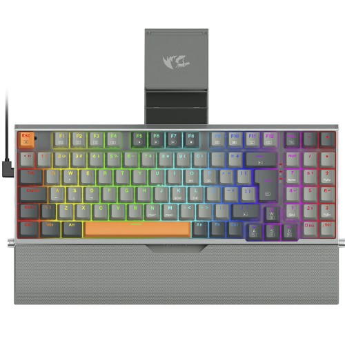 Teclado Mecânico Gamer Redragon Olaf, RGB, Switch Dust-Proof Brown, ABNT2, Black/Gray, K648GG-RGB (PT-BROWN)