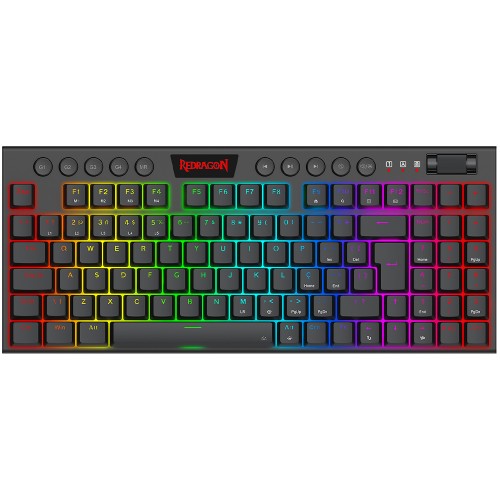 Teclado Mecânico Gamer Redragon Yi, Low-Profile, RGB, Switch Brown, 96%, ABNT2, Black, K625P-KB (PT-BROWN)