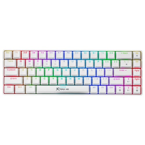 Teclado Mecânico Gamer Xtrike Me GK-995W, Wireless/Bluetooth, RGB, ANSI, 60%, Branco