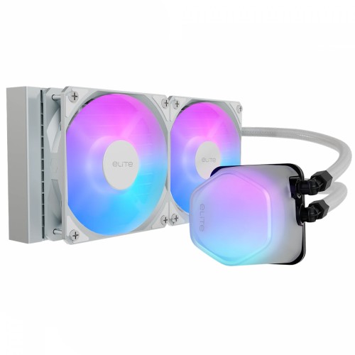 Water Cooler Cooler Master Elite Liquid, ARGB, 240mm, Intel-AMD, Branco, ELW-D24M-A21DA-RW