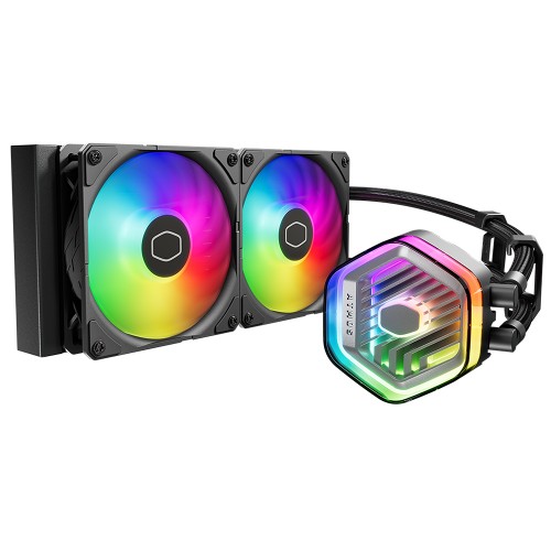 Water Cooler Cooler Master MasterLiquid 240 Atmos, ARGB, 240mm, Intel-AMD, Black, MLX-D24M-A25PZ-R1