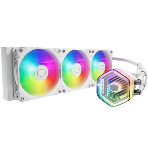 Water Cooler Cooler Master MasterLiquid 360 Atmos White, ARGB, 360mm, Intel-AMD, Branco, MLX-D36M-A25PZ-RW