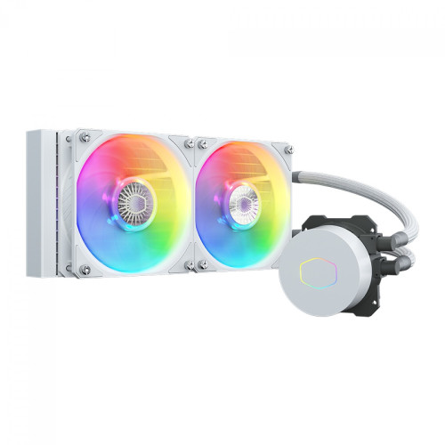 Water Cooler Cooler Master MasterLiquid ML240L, ARGB, White, 240mm, Intel-AMD, MLW-D24M-A18PW-RW