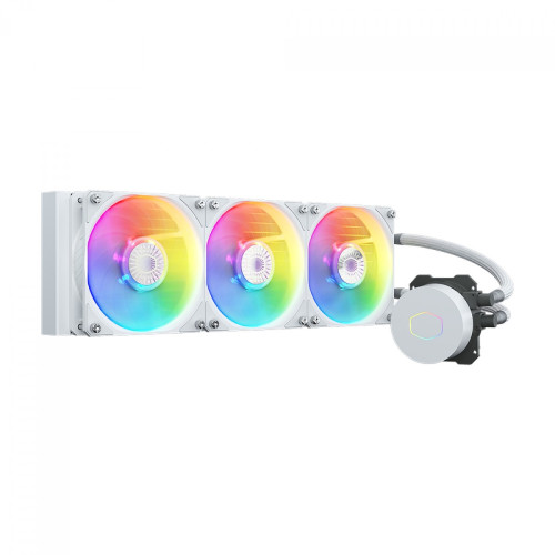 Water Cooler Cooler Master MasterLiquid ML360L V2, ARGB, White, 360mm, Intel-AMD, MLW-D36M-A18PW-RW