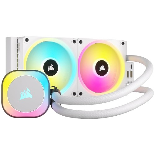 Water Cooler Corsair iCUE LINK H100i White, 240mm, RGB, Intel-AMD, Branco, CW-9061005-WW