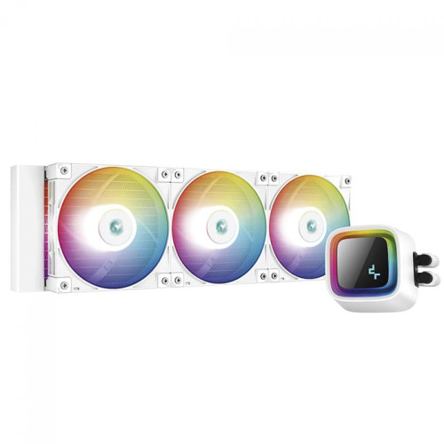 Water Cooler DeepCool LS720, LED RGB 360mm, Intel-AMD, White, R-LS720-WHAMNT-G-1