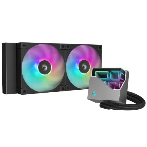 Water Cooler DeepCool LT240 ARGB, 240mm, Intel-AMD, Black, R-LT240-BKAMNC-G-1