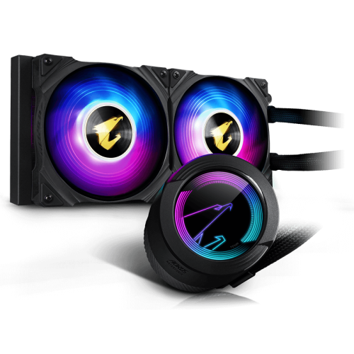 Water Cooler Gigabyte Aorus Waterforce, ARGB, 240mm, Black, Intel-AMD, GP-AORUS WATERFORCE 240