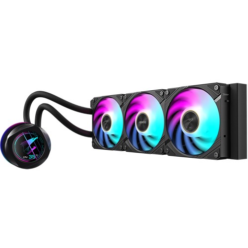 Water Cooler Gigabyte Aorus Waterforce X II 360, ARGB, 360mm, Display LCD, Intel-AMD, Black, GP-AORUS WATERFORCEX II 360