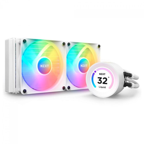 Water Cooler NZXT Kraken Elite 240 RGB, 240mm, AIO LCD Display, White, Intel-AMD, RL-KR24E-W1
