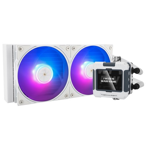 Water Cooler Thermalright Frozen Warframe White, 240mm, ARGB, Display LCD, Intel/AMD, Branco
