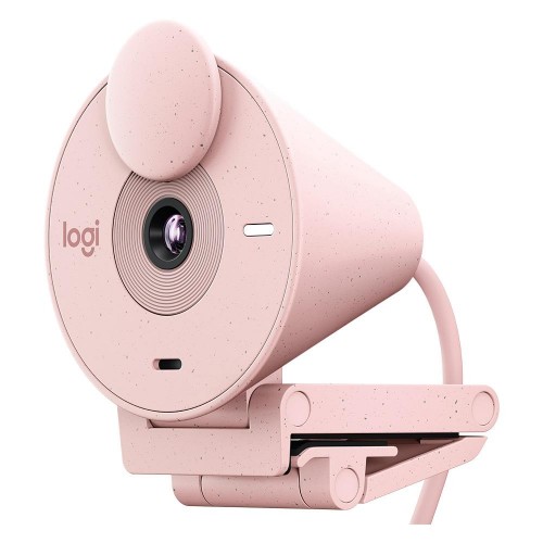 Webcam Logitech Brio 300, Full HD 1080P, 30 FPS, USB-C, Rosa, 960-001446