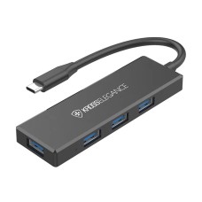 Cabo Adaptador Kross Elegance, USB-C para 4x USB 3.0, KE-UC4163