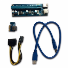 CABLE RISER CARD VER006C PCI TO 16X MINI PCI-E 60CM USB CABLE U34 P/Mineração