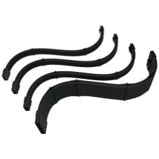 Cabos Extensores Sleeved Rise Mode, 30cm, Banhado a Ouro, Preto, RM-SL-FB