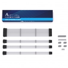 Cabos Extensores Sleeved Ryvel, Banhado a Ouro, 30cm, Branco, RY-CS-WT