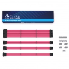 Cabos Extensores Sleeved Ryvel, Banhado a Ouro, 30cm, Rosa, RY-CS-PK