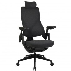 Cadeira de Escritório Dr. Office Adapt Plus, Ajustável, Tecido, 3D, Reclinável, Preta, DR-CH-APR3DBF