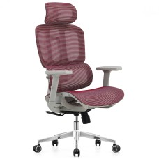 Cadeira de Escritório Dr. Office Business, Mesh, 2D, Ajustável, Suporta até 120kg, Bordô, DR-CH-BNN2DPRF