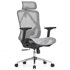 Cadeira de Escritório Dr. Office Ergo, Branco, Mesh, Altura Ajustável, DR-CH-EGR2DBWF