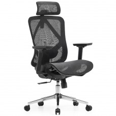 Cadeira de Escritório Dr. Office Ergo, Preta, Mesh, Altura Ajustável